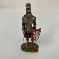 Medieval Knight In Suit Of Armor With Sword And Heraldry Shield Mini Figurine