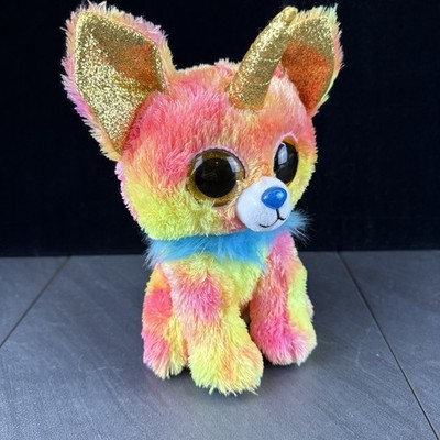 Ty TySilk Beanie Boo Medium Yips Unicorn Chihuahua 9'' Plush Stuffed Toy 2019