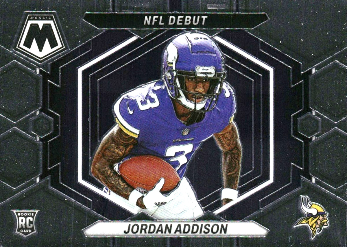 2023 Panini Mosaic NFL DEBUT #14 Jordan Addison RC Minnesota Vikings