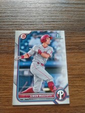 2022 1st Bowman BP40 Simon Muzziotti Philadelphia Phillies Card