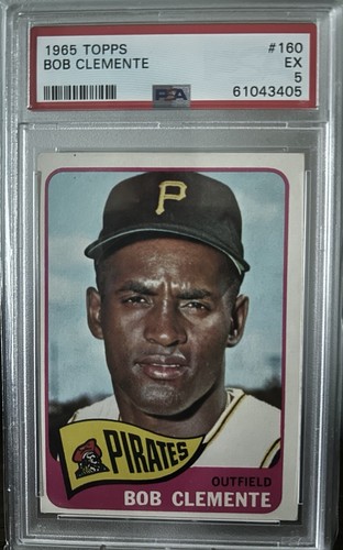 1965 TOPPS BOB CLEMENTE #160 PSA 5 EX HALL OF FAME PIRATES