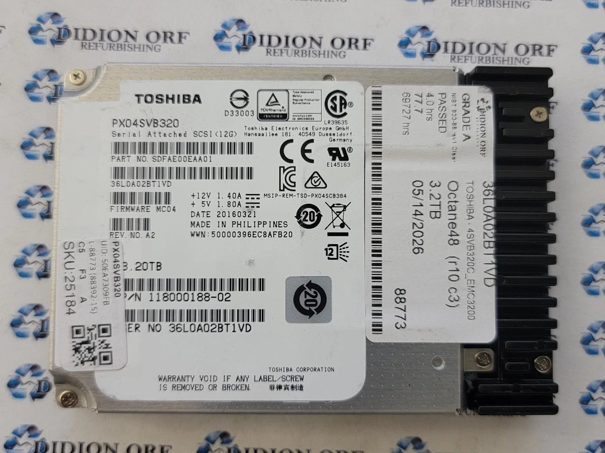 Toshiba SAS Solid-State Drives 2.5 in Form Factor for sale | eBay