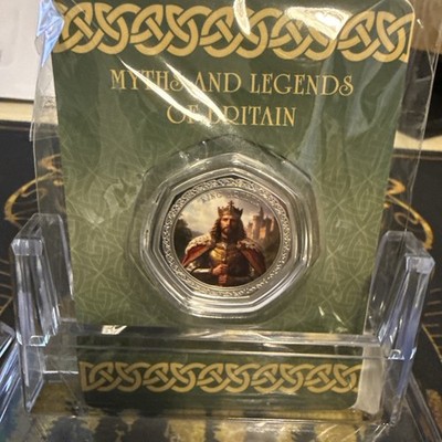 Myths and Legends of Britain King Arthur Silver Plated 50p Style Carded
