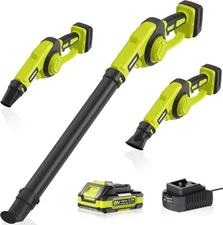 Small Leaf Blower Cordless 21V Mini Leaf Blower 130CFM/200MPH with Battery and F