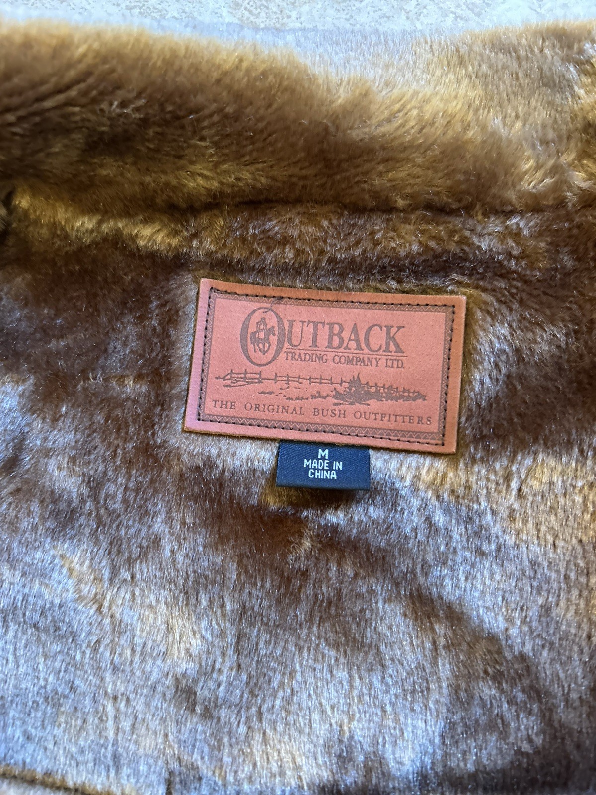 Outback Trading Co Shearling Jacket Embroidered S… - image 2