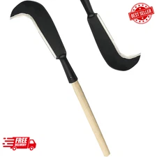 Sickle Garden Tool, Cold Steel Billhook Machete Knife for Cutting Trees Heavy...