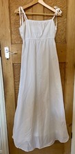 Esprit White Spaghetti Strap Maxi Dress UK 12