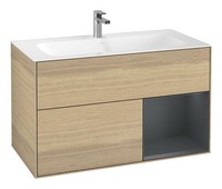 Villeroy & Boch Finion Waschbeckenunterschrank FüR Becken Mittig Regal Rechts...