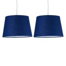 Set of 2 Navy Blue 23cm Easy Fit Lightshade Lampshade Pendant Table Lamp Shades