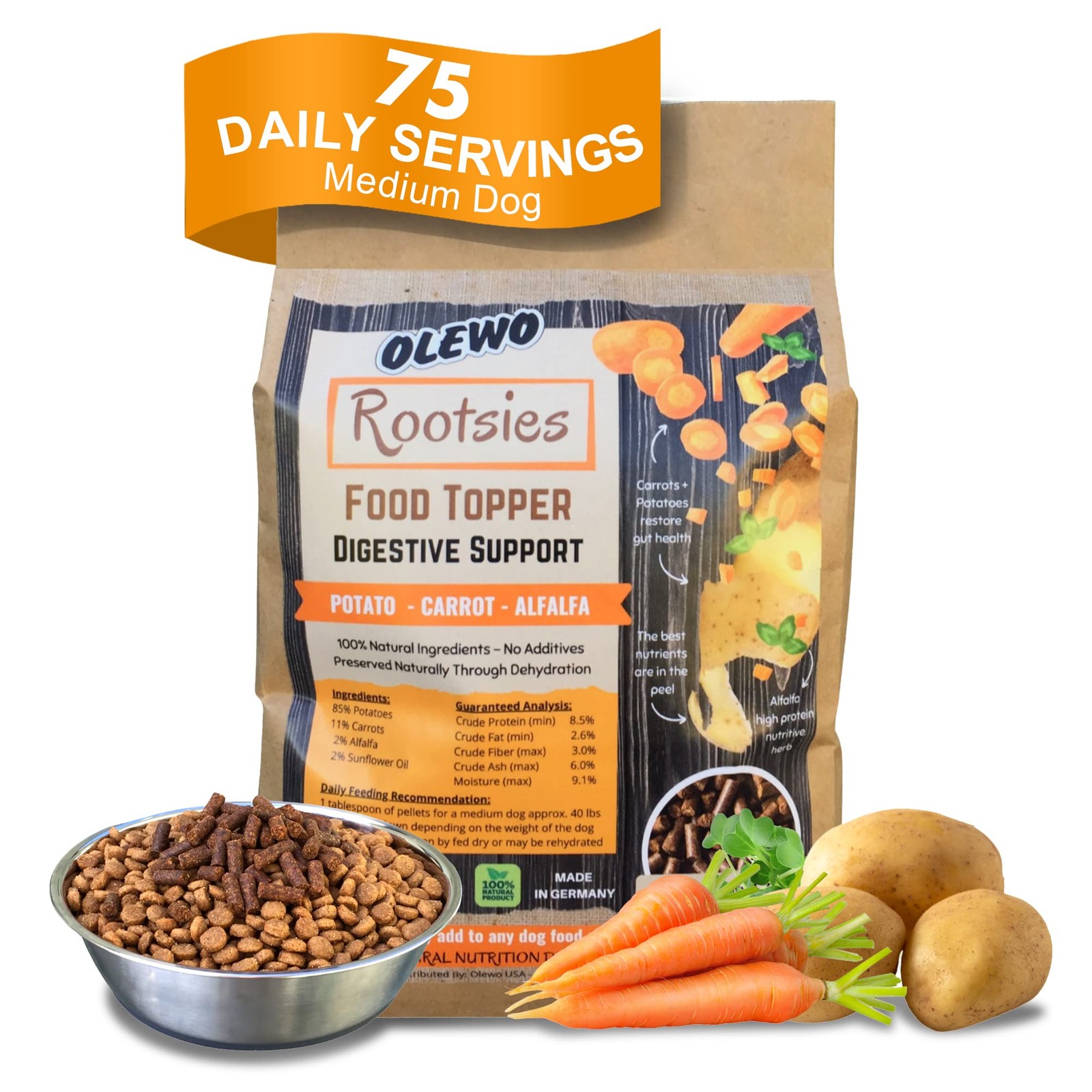 Topper &ndash; Sensitive Stomach Dog , Fiber For Stool Hardener,