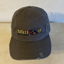 Vintage Buckle Up or Eat Glass Crash Distress...