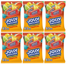 Jolly Rancher Tropical Fruit Assorted Flavors Hard Candy, 6.5-Ounce Pack of 6 