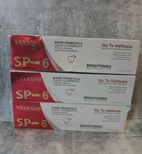 YAYASHI SP-6 Super Probiotic Toothpaste Whitening, Halitosis Prevention Lot of 3