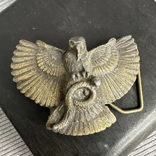 Vintage Rare Unique Eagle Belt Buckle Spec Cast Inc 1979