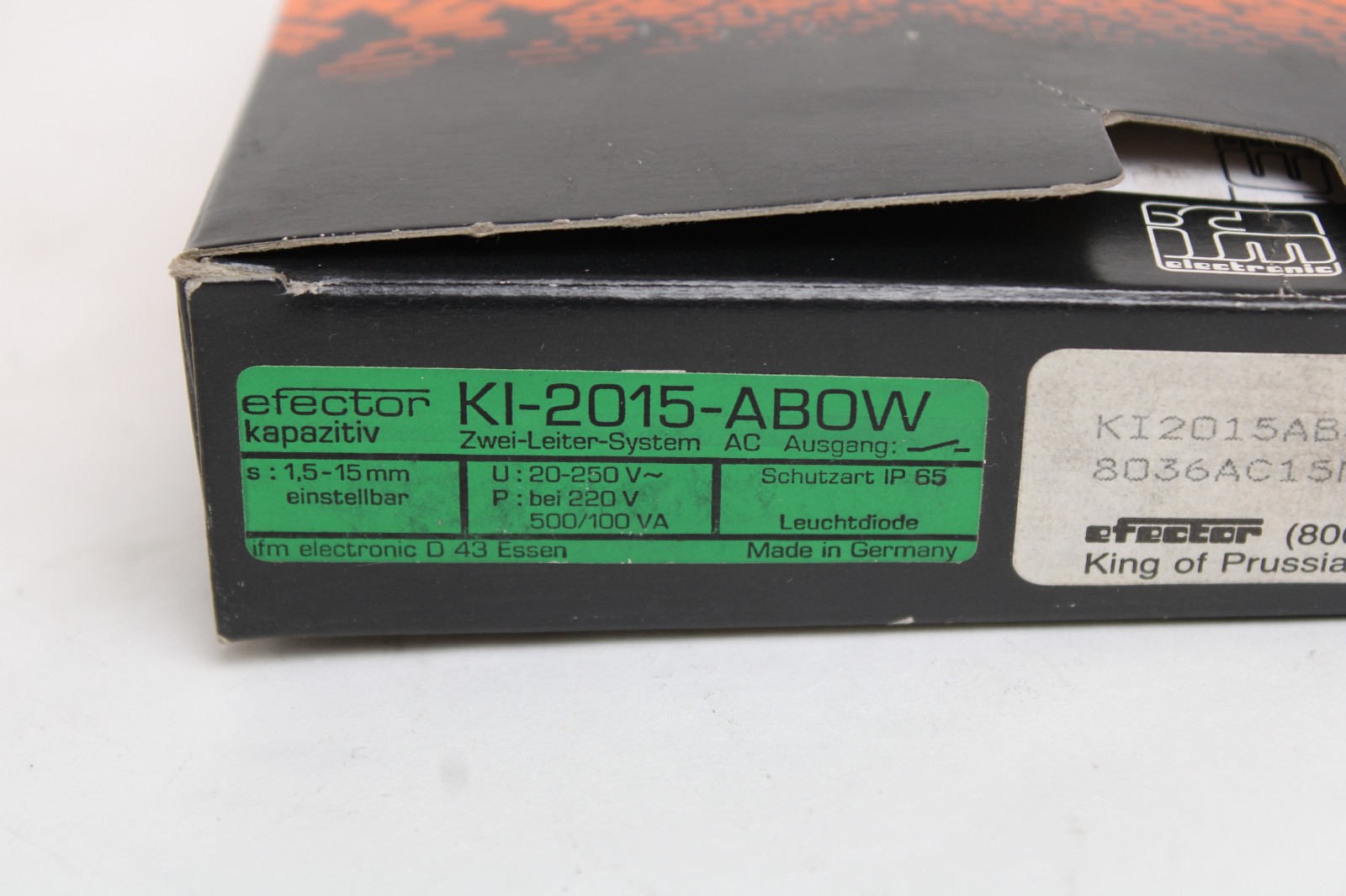 Ifm Logotype Ifm KI-2015-ABOW Capacitive proximity sensor NEW | eBay