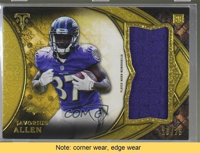 2015 Topps Triple Threads Rookie Jumbo Relics Gold 15/25 Javorius Allen READ 9nr