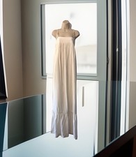 New Next Size XL (20-22 Uk) Ecru Beaded Maxi Lightweight Summer Dress Holiday