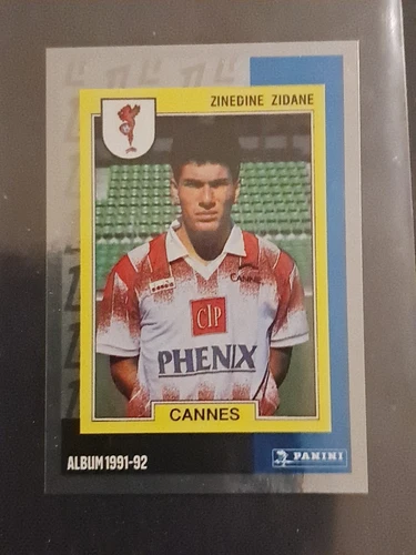 PANINI FOOT STICKER 2024-25 LEAGUE 1 ZINEDINE ZIDANE #1 ALBUM 1991-92 AS CANNES