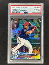 Juan Soto 2018 Topps Chrome Update X-Fractor Rookie /99 PSA 10 Nationals