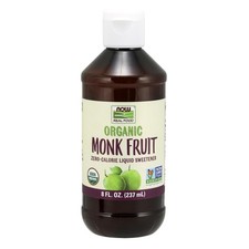 NOW Foods, Certified Organic Monk Fruit Liquid, 8 Ounce Pack of 1