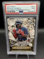 Topps Michael Harris II RC DF-17 Diamond Finest SuperFractor /1 PSA 9