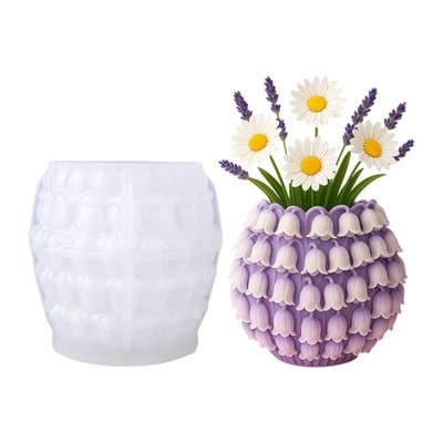 Silicone Mold For Flower Shape Cup Decorative Planters And Gift
