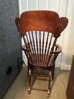 Antique rocking chair with abalone design from 1894 langslow-fowler company NY. — photo 10