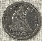 1853 With Arrows & Rays Seated Liberty Silver Quarter - Philadelphia Minted