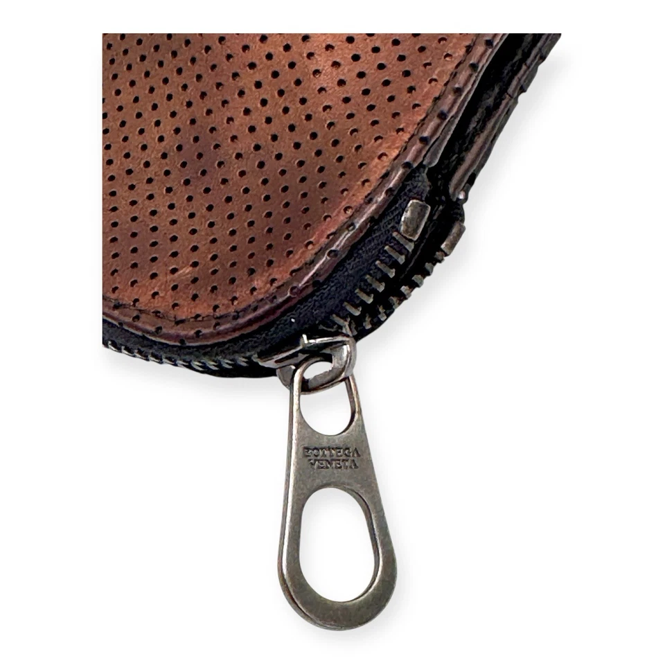 Auténtico Bolso Clutch Bottega Veneta Bicolor Segundo Bolso Cuero Marrón Italia Foto 3 de 4