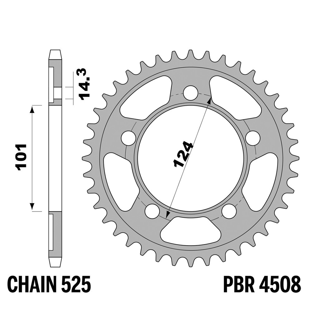 Pignon arrière KTM Supermoto 950 couronne acier 41 dents pas 525 PBR