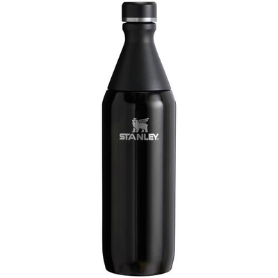 #ad Stanley 20 oz All Day Slim Bottle Black 2.0 Gloss $21.69