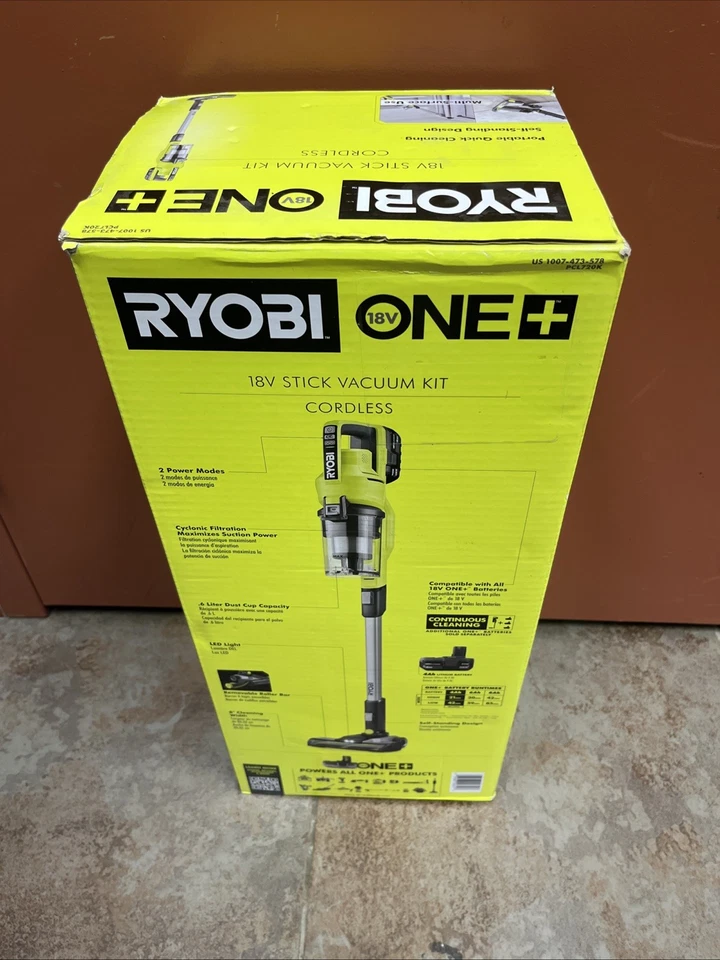 Ryobi ONE 18V Cordless Stick Vacuum Cleaner Kit - PCL720k - Image 3 of 4