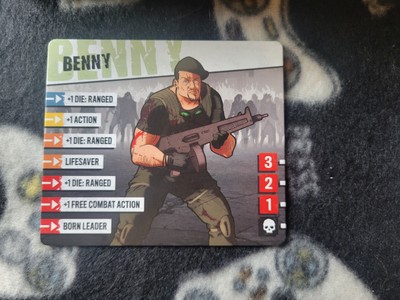 Zombicide - Figurine Benny + Carte 2ème édition - Neuf