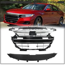 Front Bumper Grille Factory Style& Grille Cover For Honda Accord 2021-2023