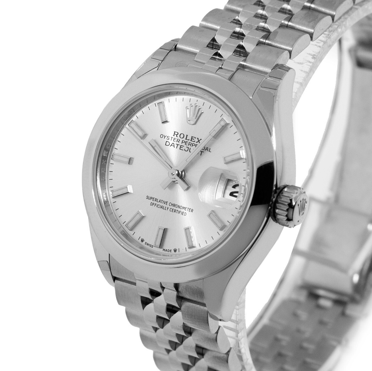 Rolex Lady-Datejust 28mm Stainless Steel Silver Index Dial