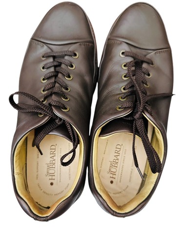 Samuel Hubbard Zapatos Para Hombre 10.5 Marrón Cuero Vestido Informal Zapatilla M1310 061 - Imagen 6 de 8