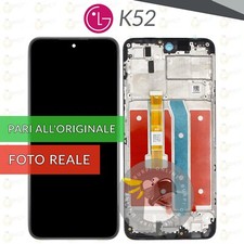 DISPLAY LG K52 LMK520EMW SCHERMO LCD + VETRO TOUCH SCREEN + FRAME PARI ORIGINALE