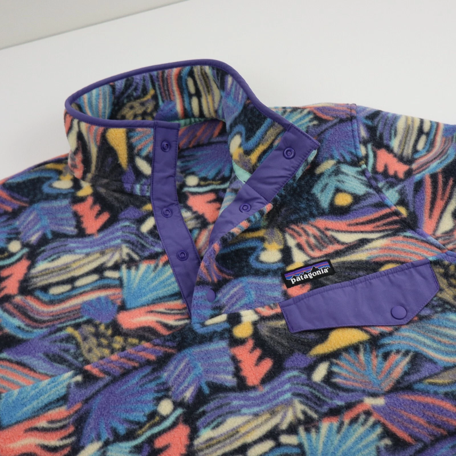patagonia aztec joy pitch synchilla snap-t fleece jacket