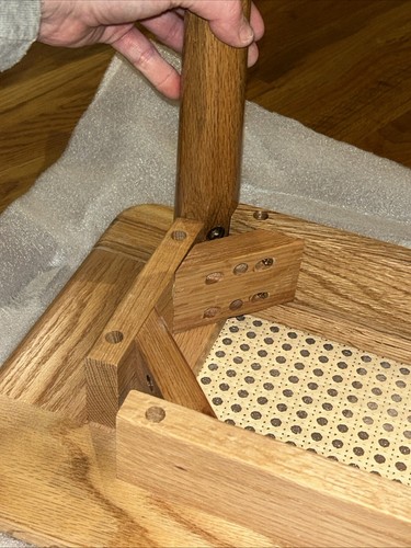 Solid Natural Walnut Rattan Woven & Wood Bench,Shoe Stool,plant Stand, NEW!!! - Picture 19 of 19