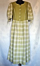 DRESS VINTAGE AUTHENTIC LANDHAUS TRACHTEN OKTOBERFEST DIRNDL PLAID US 12 EU 40