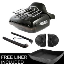 King Trunk Backrest Tail Light Speakers Fit For Harley Street Glide 14+