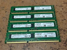 32GB 4x8GB PC3-12800E ECC Micron MT18JSF1G72AZ Server Memory