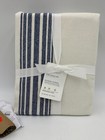 Pottery Barn Riviera Stripe Blackout Panel Drape Curtain 50x 84" Navy Blue #Q119