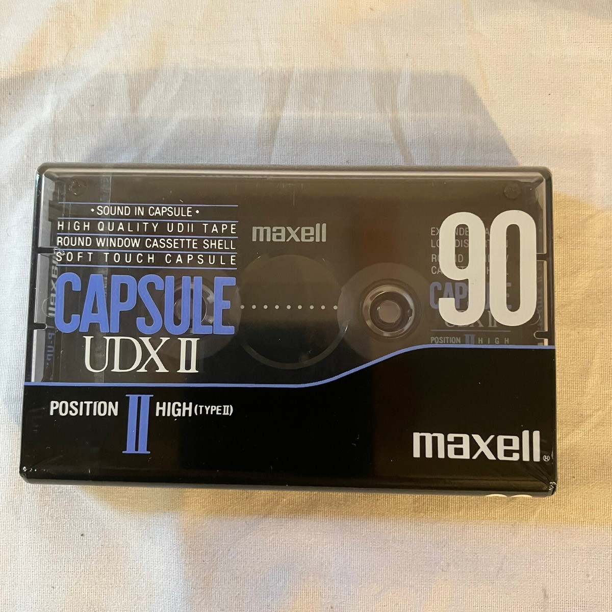 New Sealed Maxell Capsule UDX II 90 Minute Cassette Tape CP