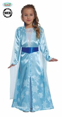 COSTUME FROZEN ELSA CARNEVALE PRINCIPESSA NEVI VESTITO GUIRCA