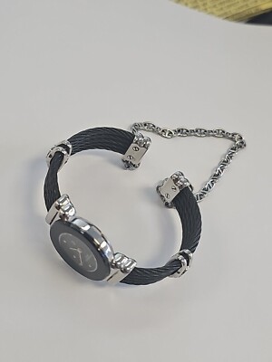 Charriol St Tropez Stainless steel black cable diamond 20mm watch Charriol St Tropez Diamond Black Dial Stainless Steel  main image 4