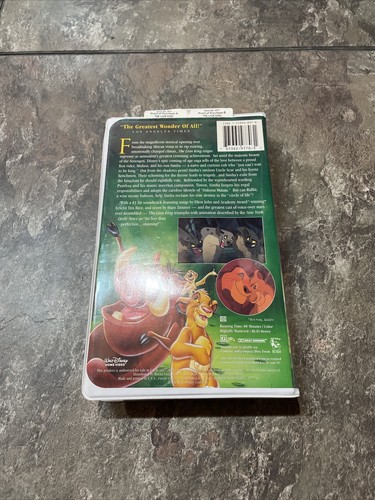 The Lion King (VHS, 1995) Walt Disney Masterpiece Collection - Picture 3 of 3