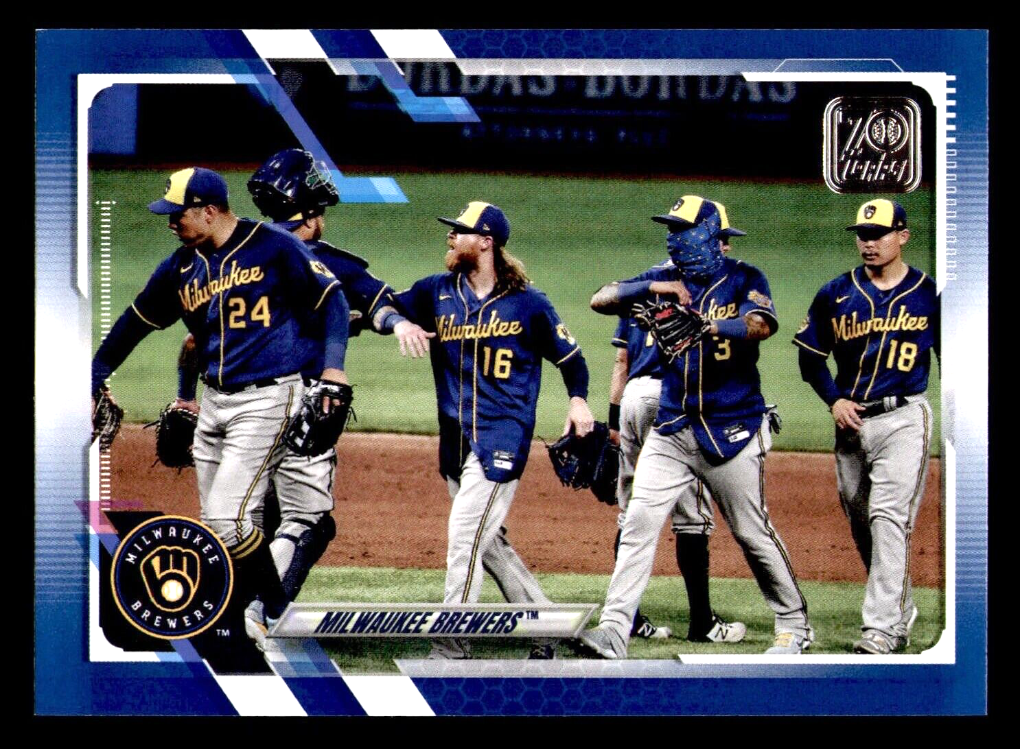 2021 Topps - Milwaukee Brewers #59 Royal Blue