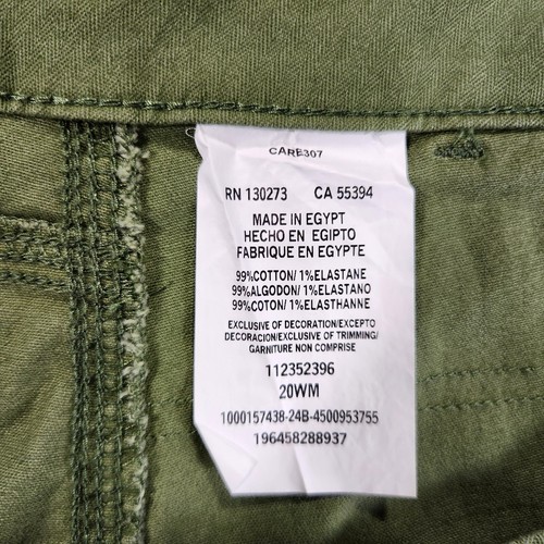 Lee Workwear Shorts Women Plus Size 20W (42x4.5) Utility Olive Cuffed Pocket NWT - Picture 14 of 15