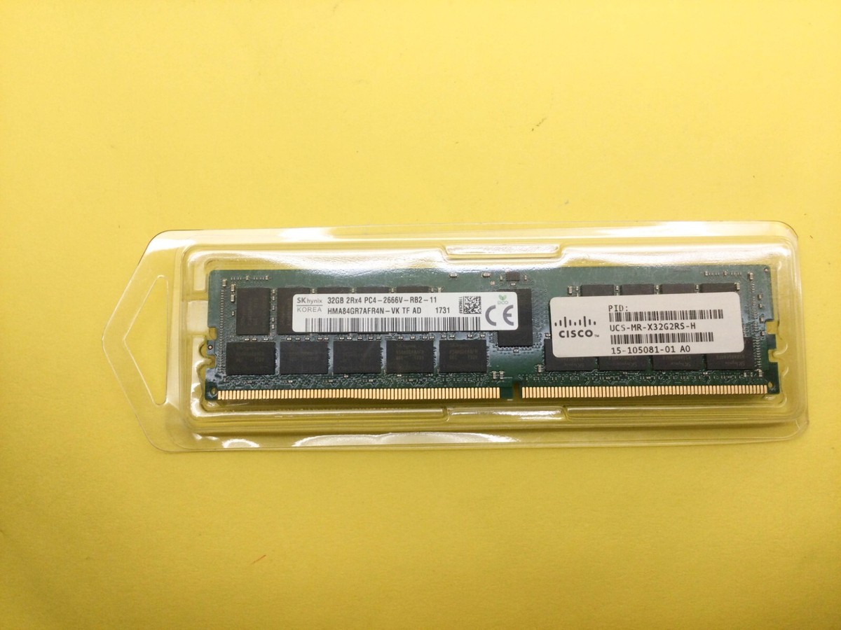 DDR4 32GB PC4‑2666V(8GB×4) ECC SK HYNIX 32GB PC4-2666V-R DDR4 Registered ECC 2RX4 Memory